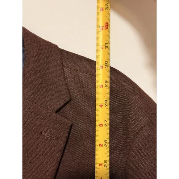 Tommy Hilfiger Men's Brown Modern Suit Jacket Size 48R - Two-Button Jacket Suit - Picture 15 of 15